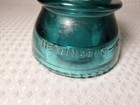 Vintage Hemingray 42 Aqua Blue Green Glass Insulator Beaded Bottom Usa
