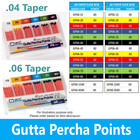 Dental Gutta Percha Points Taper  04   06 All Sizes  15 - 80  Endo Meta Biomed