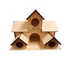 Wood Bird Houses Outdoor 6 Hole Bird House Room Cardinals Hanging Birdhouse Us