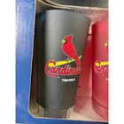 Mlb St Louis Cardinals 16 Oz Glass Pint Set 2 Pack Frosted Red Black Glasses