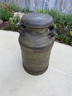Antiqued 10-gallon Dairy Milk Can     24    Tall     Original Early 20th Century Can