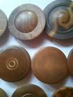 Vintage Vegetable Ivory Tagua Nut Round Buttons Brown Green Black Beige 22 Pcs