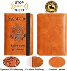 Passport Holder Cover Wallet Travel Essentials Rfid Blocking Leather Card Case