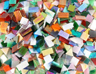 Iridescent Glass Mosaic Tiles Bulk 4 Shapes 700 Pieces Sparkle Iridized Stained 
