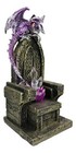 Medieval Purple Dragon On King s Landing Throne With Led Crystals Figurine