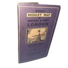 Bacons Midget Map Of London Central West Suburbs Visitors Guide Street Index
