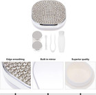 Contact Lens Case Portable Travel Kit Rhinestones Holder Container With Mirror T