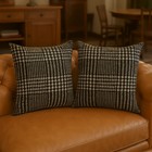 Black   White Houndstooth Decorative Cushion     Modern Accent Pillow