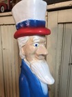 Blow Mold Uncle Sam Patriotic America Flag Lighted Union  New 36    Made In U s a