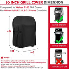 30 Inch Grill Cover For Weber 210 Series Gas Grills 600d Heavy Duty Bbq Cover
