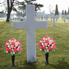 Artificial Cemetery Flowers For Grave Memorial Day Flowers For Cemetery 2pack Ar