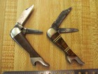 Pair Of Vintage Lady Leg Knives 2 Blade  Brown Shoe Company   Utica Cutlery