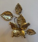 Vtg Brass   Copper Metal Wall Set Of 2 Hanging Home Decor Flowers butterflies