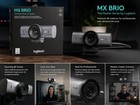 Logitech Mx Brio 4k Ultra Hd Webcam  8 5mp  60fps  Ultra-wide Fov  Usb  Gray