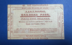 1890s Delaware   Hudson Canal Rr  railroad Pass  Victorian Parody Trade Card