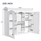 Wall Mounted Medicine Cabinet  Bathroom Wall Cabinet With 2 Glass Doors 