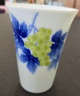 Koransha Set Of 2 Porcelain Glass Hand-painted 4 5  Tumblers W Cluster Of Grapes