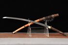 Tachi T10 Steel Katana Battle Ready Sharp Japanese Samurai Sword Real Hamon