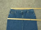 Avenue Blues Skirt Womens 24 Plus Blue Denim Maxi Front Slit Stretch Classic