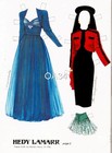 Vintage Uncut Betty Garrett   Hedy Lamarr Paper Dolls  1 Marilyn Henry Top Repro