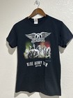 Aerosmith Blue Army Tour 2015 Band Shirt Adult Size Small Black Graphic Mens