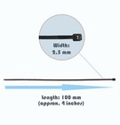 1000 Pack -100 X 2 5mm Nylon Cable Zip Tie Wraps In Black 