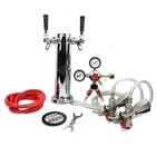 Bacoeng Double Faucet Tower Beer Kegerator Kit