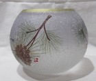 Yankee Candle Lg Round Votive Tea Light Holder Vtl h Blue Winter Birds On Branch