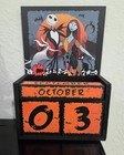 Nightmare Before Christmas Perpetual Wooden Block Calendar