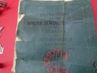Antique Singer 9w   Wheeler   Wilson Treadle Sewing Machine Attachments   Manual