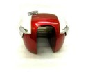 Triumph T140 Cherry   Cream Steel Gas Fuel Petrol Tank With Badges cap tap