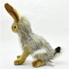 23cm Hansa Black Tailed Rabbit Realistic Cute Soft Stuffed Animal Plush Toy