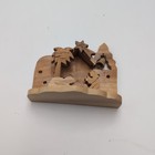 Olive Wood Baby Jesus Scene Made In Bethlehem Holy Land Religious Figure Statue