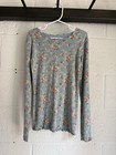 Euc Vaenait Baby Floral Modal Long Sleeve Pajama Set Girls Size 12 Cottage Blue