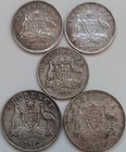 Lot Of 17 Silver Australian Australia Coins Threepence Sixpence Shilling Florin