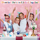 32 Pcs Party Favors Kids Stationery Include 8 Colors Paw Print Pencil And Notpad