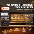 48  Commercial Food Warmer Display 3-tier Countertop Pizza Food Cabinet W light