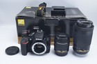  near Mint  Nikon D5600 Dslr Camera Body W af-p 18-55mm  70-300mm Vr Lens