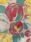 Vintage Faded Fruit Cherries Grapes Pears Tablecloth Pot Holders 2 Hot Pads Set