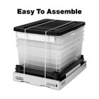 2 Pack Sterilite Wide 4 Drawer Tower  Plastic Storage Organizer  Removable Bins