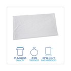 Boardwalk W4046x 45 Gal  Linear Low Density Can Liners - White  100 carton  New