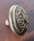 Vintage Antique Brass Door Knob Ornate Design Hardware Furniture C  1900   s Nice
