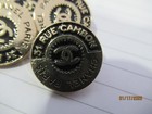 Chanel 10 Button  Black  Gold Tone   Metal Cc Logo 20mm     Lot 10