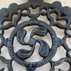 Vintage Wilton Cast Iron Footed Trivet Cast Iron Pennsylvania Ornate Design