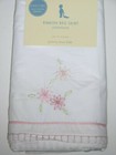 Nwt Pottery Barn Kids Ribbon Bed Crib Skirt White With Pink Floral Details