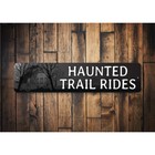 Haunted Trail Rides Metal Sign