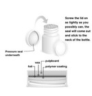 Wholesale 60x Empty White Pill Bottles Tablet Capsule  jar 150cc lm Seal