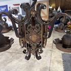 Antique Art Deco Nouveau 5 Light Hanging Chandelier Lamp Ceiling Fixture Vtg
