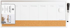 Dry Erase   Cork Weekly Horizontal Magnetic Calendar Board 7 x16 