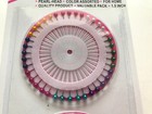 80 Sewing Pins 1 5  Pearl-head Round   Oval Assorted Colors New